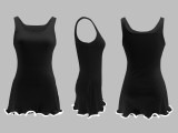 EVE Knits Contrast Color Sleeveless Mini Dress HNIF-M3080