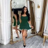 EVE Knits Contrast Color Sleeveless Mini Dress HNIF-M3080
