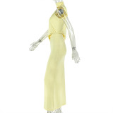 EVE Slash Neck Irregular Maxi Dress GJYO-JD305212