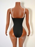 EVE Solid Color Backless One Piece Swimsuit GHYX-TXY5335