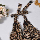 EVE Leopard Print Mesh Backless Tops GYHF-60451TBZ