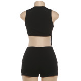 EVE Sexy Irregular Bandage Romper DLSF-K6Q07241A