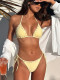 EVE Sexy Solid Color Tie Up Bikinis Swimsuit CSYZ-G676KY