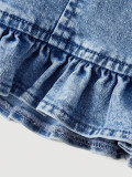 EVE Casual Zipper Denim Sling Tops GYXN-37131