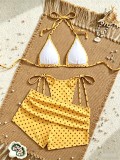 EVE Sexy Polka Dot Swimsuit Three Piece Set XCJL-L9879