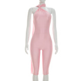 EVE Solid Color Backless Seventh Jumpsuit MXBF-J26JP136