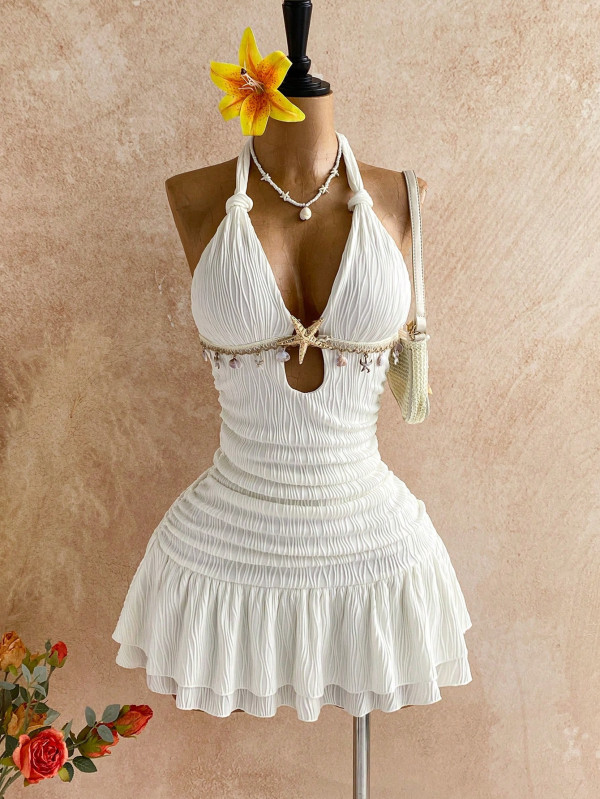 EVE Halterneck Backless Mini Dress GXIY-K26L2297