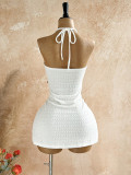EVE Halterneck Hollow Out Backless Mini Dress(Without Chain) GXIY-K26L2300