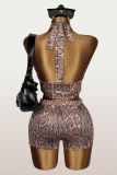 EVE Sexy Backless Sleeveless Two Piece Shorts Set YWXS-K26L2413