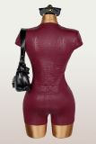 EVE Solid Color Short Sleeve Short 2 Piece Set YWXS-K26L2485