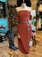 EVE Solid Color Wrap Chest Split Long Dress YWXS-K26L2142