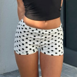 EVE Polka Dots Print Slim Shorts GNZD-32825PBY