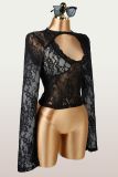 EVE Lace See Through Solid Top YWXS-K25L1761