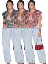 EVE Deep V Neck Sleeveless Tops CH-26017