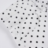 EVE Polka Dots Print Denim Shorts GPKJ-MR48798
