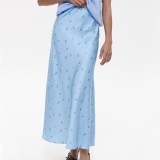 EVE Satin Print Long Skirts GKYS-1111
