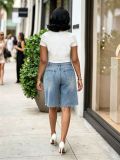 EVE Hot Drill Bow-Tie Denim Shorts GYLN-9839