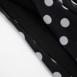 EVE Color Block Polka Dots Print Short Suit GDSF-J26ST178