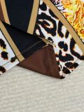 EVE Plus Size Solid Color Tops Leopard Wide Leg Pants Suit GAWE-6748