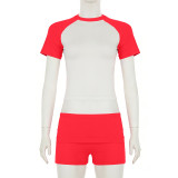 EVE Casual Sports Short Sleeve Shorts Suit (With Hairband) GSXL-HD999910