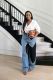EVE Plus Size Color Block Patchwork Heart Jeans GYLN-9642