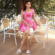 EVE V Neck Print Sleeveless Mini Dress GJYO-JD305287