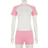 EVE Casual Sports Short Sleeve Shorts Suit (With Hairband) GSXL-HD999910