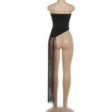 EVE Sexy Solid Color Tassel Tops XEF-K6L03737A