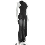 EVE Sleeveless Mesh Patchwork Jumpsuit GSZM-Q26JP060