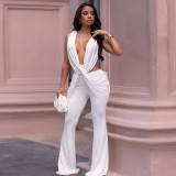 EVE Solid Color Sleeveless Jumpsuit GSZM-J26JP194