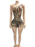 EVE Sleeveless Zebra Print Romper GFCF-1475