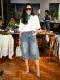 EVE Plus Size Washed Floral Embroidered Seventh Jeans GYLN-0075