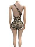 EVE Sleeveless Zebra Print Romper GFCF-1475