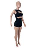 EVE Solid Color Hollow Out Two Piece Shorts Set SHD-8105