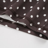 EVE Polka Dots Print Sport Two Piece Shorts Set GPKJ-MR49300