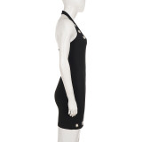 EVE U Neck Hollow Out Mini Dress GPKJ-MR49211