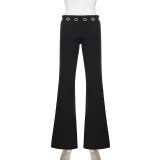 EVE Solid Color Sport Micor Flare Pants GPKJ-MR49422
