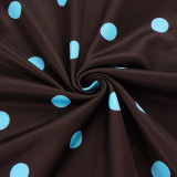 EVE Polka Dots Print Backless Mini Dress GPKJ-MR49193