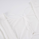 EVE Butterfly Backless Cross Tie Up T Shirt GPKJ-MR48756