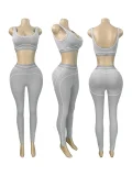 EVE Contrast Color Sleeveless Tank Top Two Piece Set CH-26082