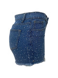 EVEFashion Washed Hot Drill Holes Denim Short LSD-2816