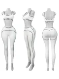 EVE Contrast Color Sleeveless Tank Top Two Piece Set CH-26082