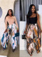 EVE High Waist Print Ruffles Loose Pants LSD-2799