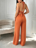 EVE Sleeveless Solid Color Two Piece Pants Set HNIF-GY325