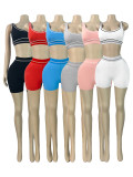 EVE Contrast Color Sleeveless Tank Top Two Piece Set CH-26082