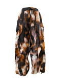 EVE High Waist Print Ruffles Loose Pants LSD-2799