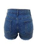 EVEFashion Washed Hot Drill Holes Denim Short LSD-2816