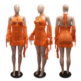 EVE Mesh See Through Backless Mini Dress CYA-902331