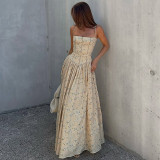 EVE Floral Print Spaghetti-Strap Maxi Dress LJSF-D6421412X