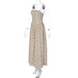 EVE Floral Print Spaghetti-Strap Maxi Dress LJSF-D6421412X